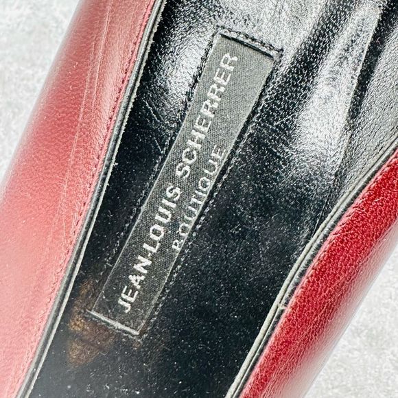 Jean Louis Scherrer Red Pump Heel Size 40 Made in Italy - Picture 10 of 11